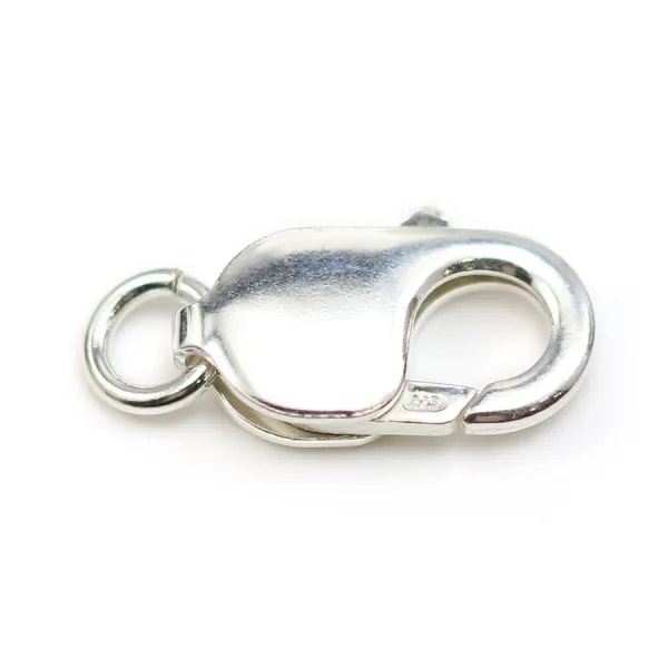 Fermoir mousqueton en argent 925 10x22mm x 1pc