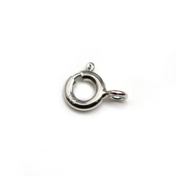 Fermoir à Ressort  Argent 925 Rhodié 6mm x 1pc