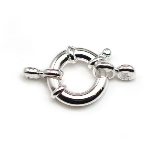 925 sterling  silver spring ring clasp 12mm  x 1pc