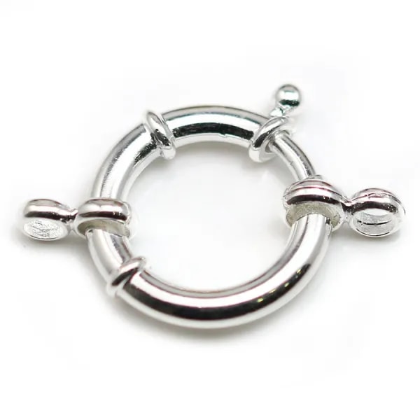 Argent 925 Fermoir à ressort 20mm x 1pc 