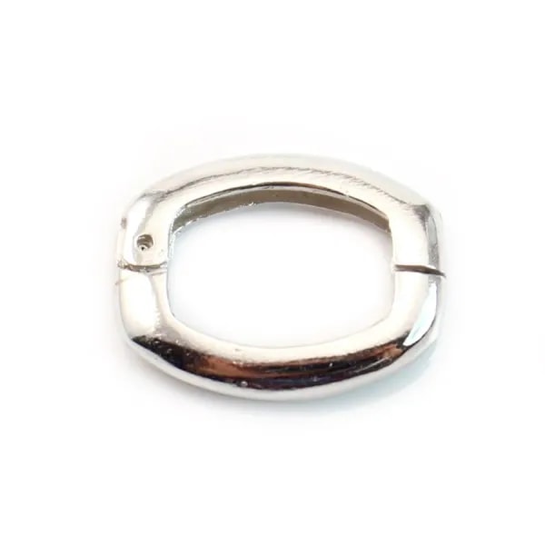 Fermoir Soufflet,  Argent 925 Rhodié  14x18mm x 1pc