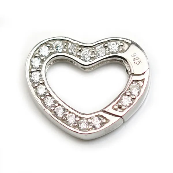 Fermoir with  zircon 15x32mm  x 1pc