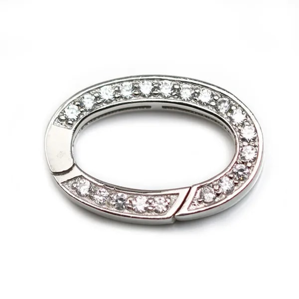 Fermoir avec zircon 15x32mm x 1pc