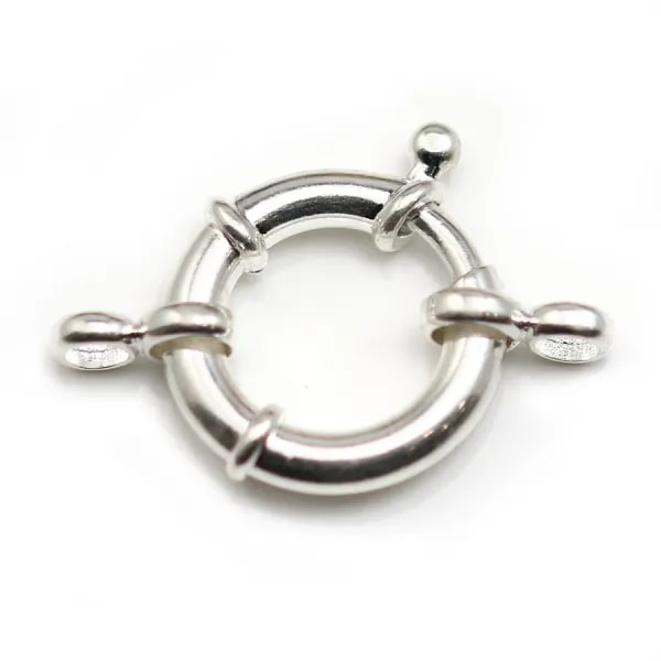 Argent 925 Fermoir a ressort 18mm x 1pc 