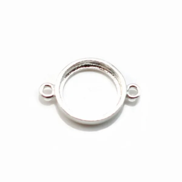 Intercalaire support  pour cabochon ronde, argent 925, 10mm x 1pc