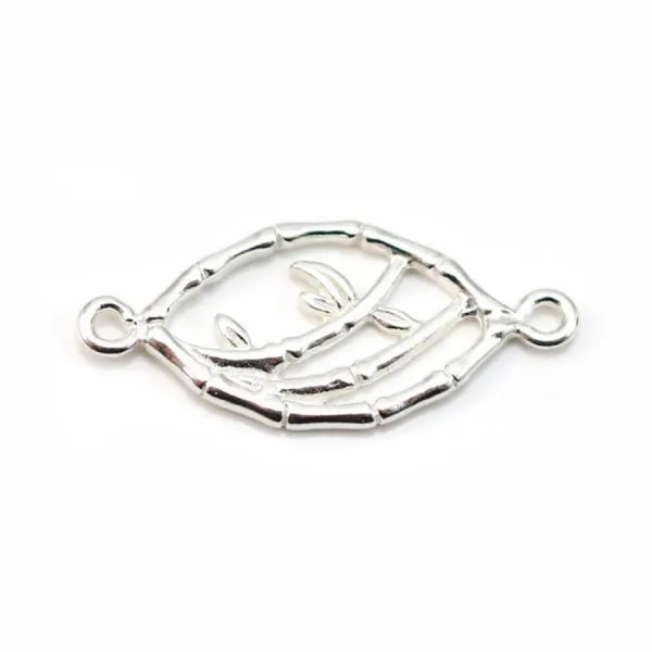 Intercalaire branche de bambou, argent 925, 11x25mm x 1pc