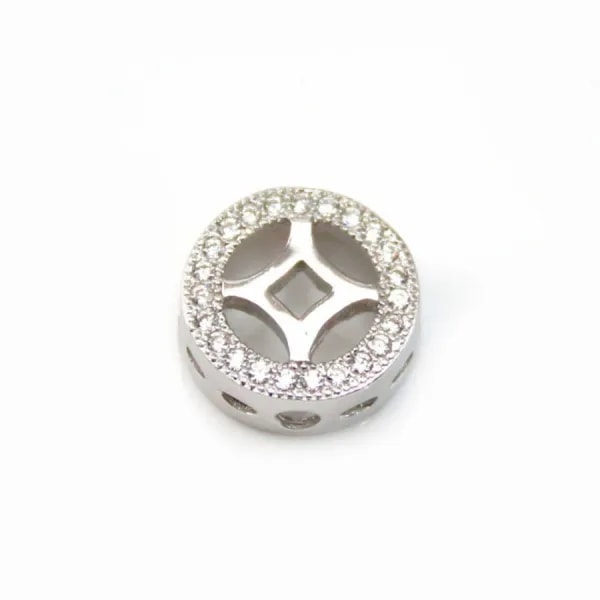 Intercalaire argent 925 oxyde de zirconium 11mm x 1pc