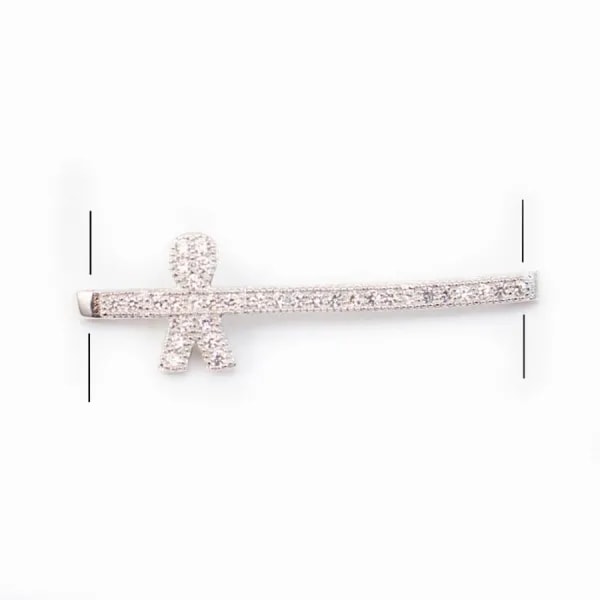 Spacer silver 925 and strass Boy 8.5x30mm x 1pc