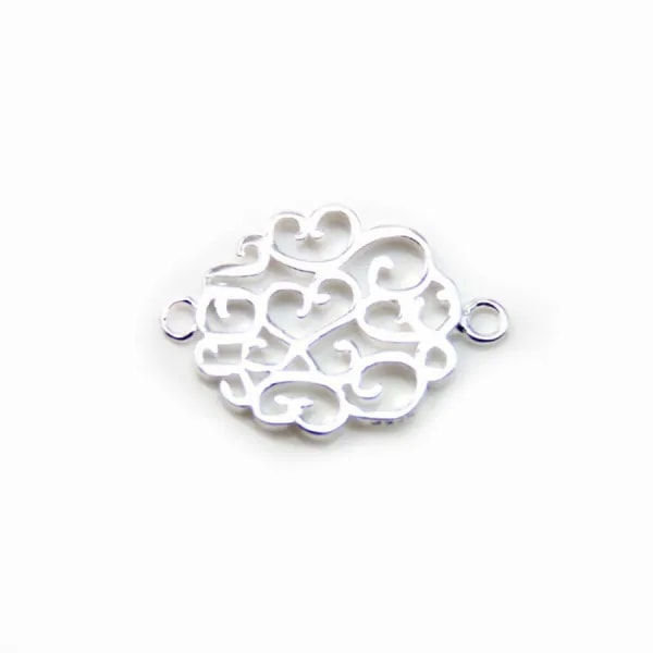 Intercalaire ajourée argent 925 ,12x16.7mm x 1pc