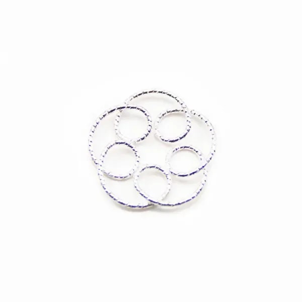 Intercalaire fleur martèle ,20.5mm, argent 925  x 1pc