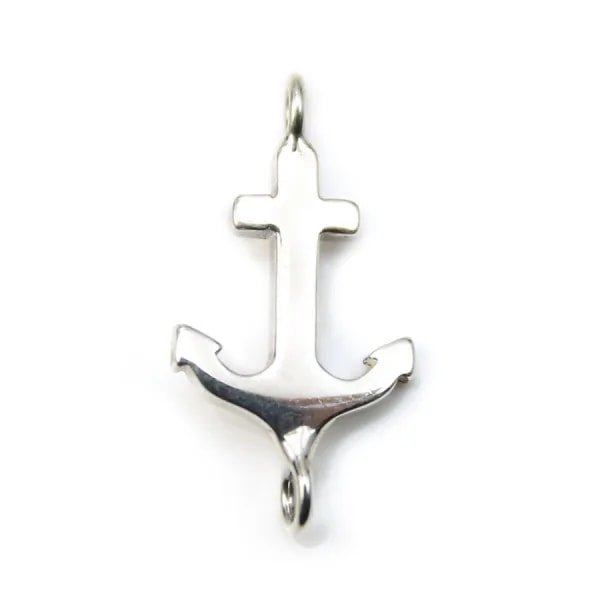 Rhodium 925 sterling silver clover charm 13mm x 1pc