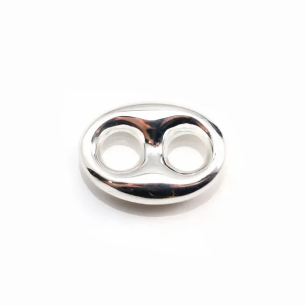 Intercalaire grain de café , 12.5x17mm, argent 925  x 1pc