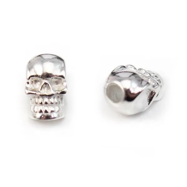 Pendentif tête de mort  Argent 925 ,7x12mm x 1pc