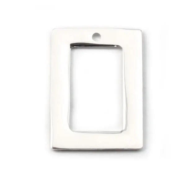 Argent 925 carre-carre plat 10mm x 2 PCS