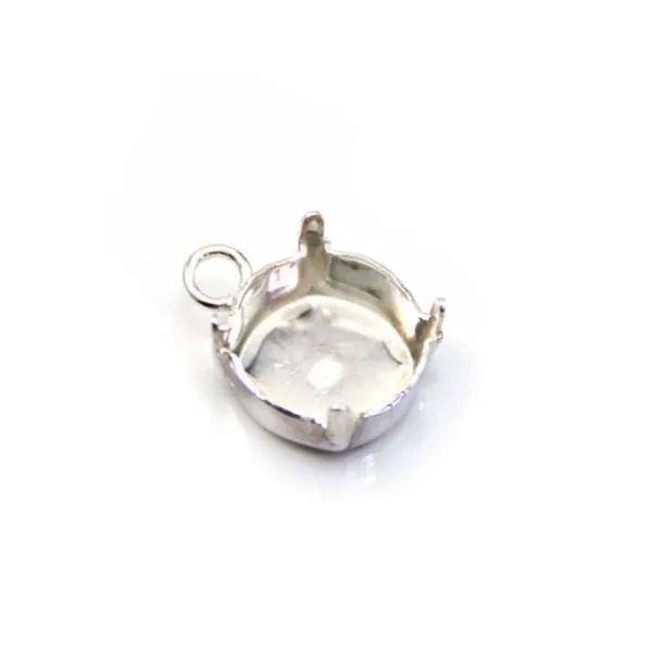 Pendant set in 925 silver 10mm x 1pc