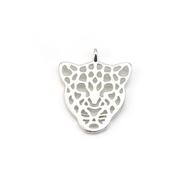 Breloque feuille en argent 925 13x21mm x 1pc