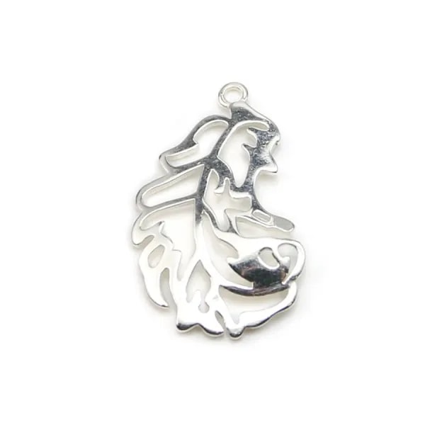 Breloque plume en argent 925 24mm x 1pc