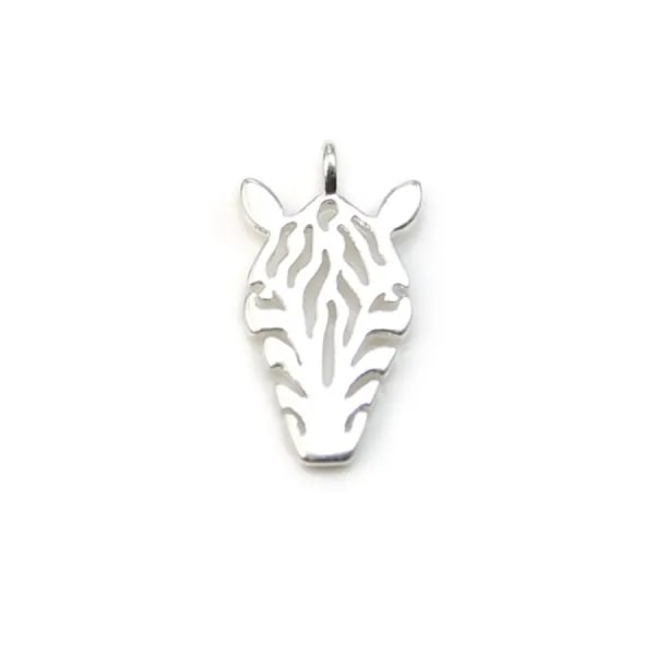 Breloque leopard en argent 925 12x14mm x 1pc