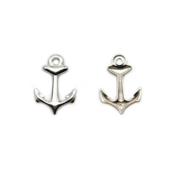Breloque ancre en argent 925 9x13mm x 2pcs