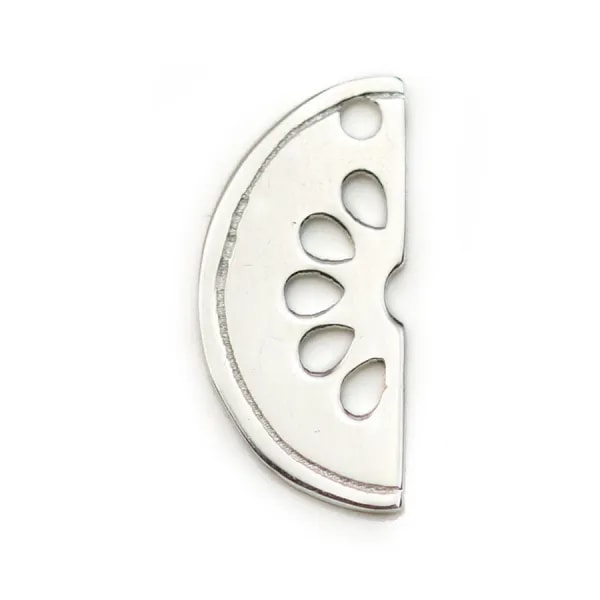 Breloque en argent 925, en forme de pastèque, 13 * 6mm x 1pc