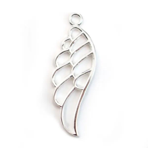 Breloque aile ciselée Argent 925  22 *9 mm x 2 st 