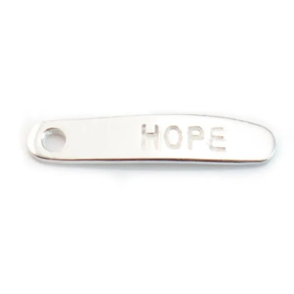 Breloque hope Argent 925 19mm *4 mm x 2pcs