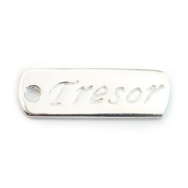 Breloque Tresor Argent 925 17x6mm x 2 st 
