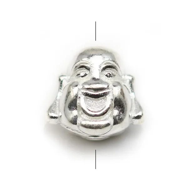 Intercalaire en argent 925, en forme de "Bouddha", 11 * 12mm x 1pc