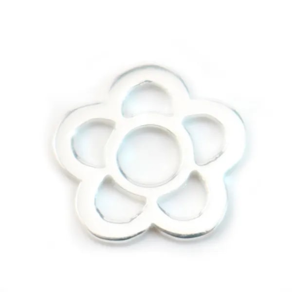 Intercalaire fleur  Argent  925 9mm x 2pcs