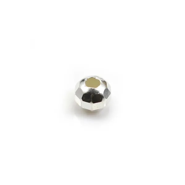 Silver 925 Faceted Ball Bead  6mm x 6pcs