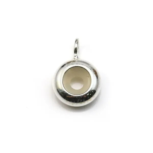 Stopper pour chaine, en argent 925, de forme ronde, mesurant 8mm x 1pc