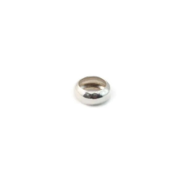 Argent 925 rondelle avec zircon 12x8mm x 4 pcs