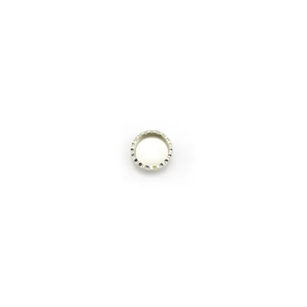 Serti en argent 925, pour cabochon rond de 4 mm x 10pcs