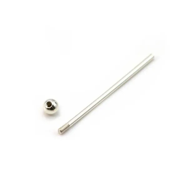Tige à boule,argent 925 ,27mm x 2pcs