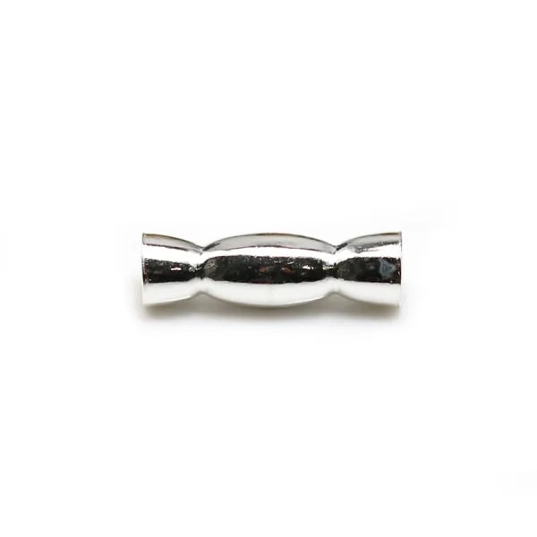 Tube Forme Papillote Argent 925 11x3mm x 2 st 