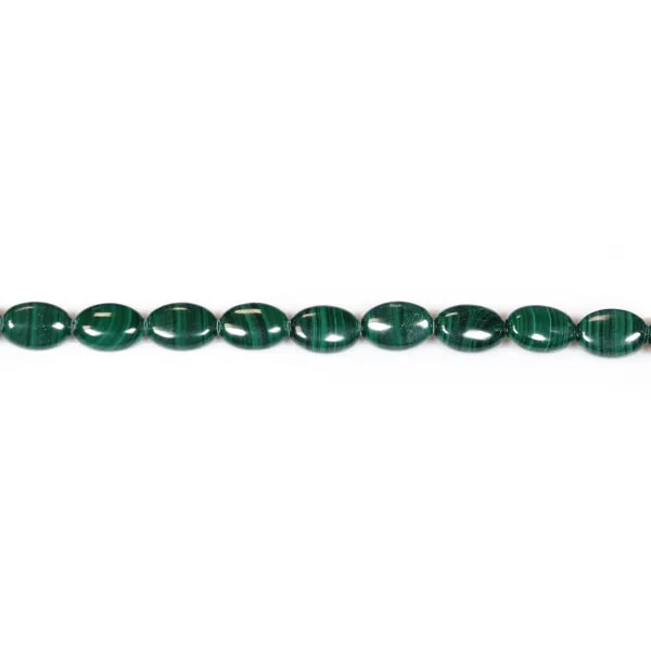 Malachite ovale 8x12mm x 40cm