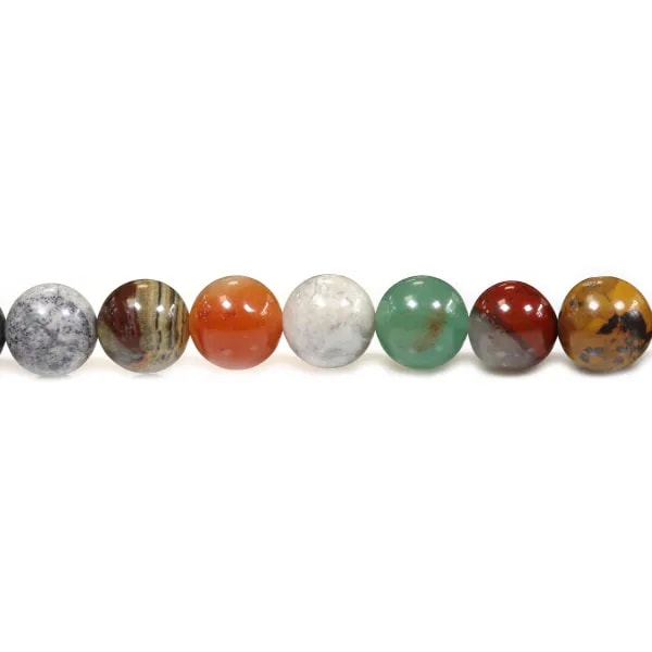 Pierres mixtes ronde 8mm x 40cm