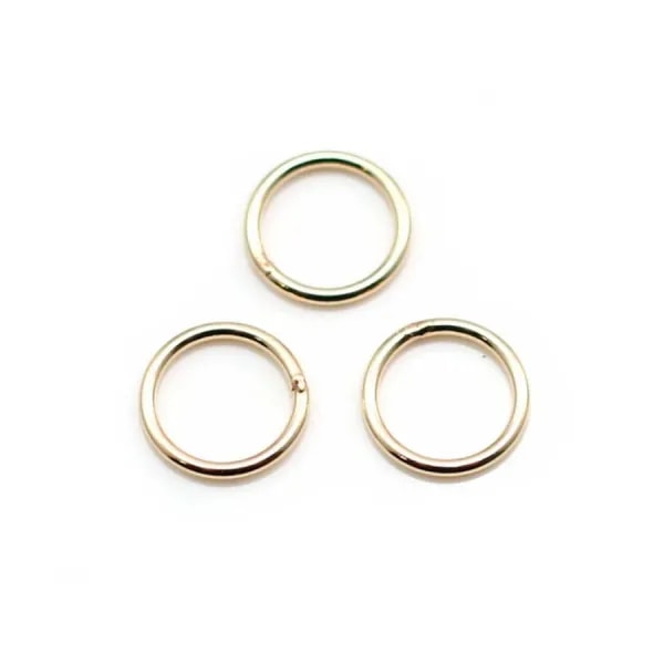 Anneaux soudé en gold filled 14 carats 7mm x 5pcs