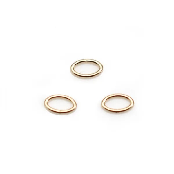 Anneau oval ouvert 0.64X3.5X5.3mm Gold Filled 14 carats x 10 pcs