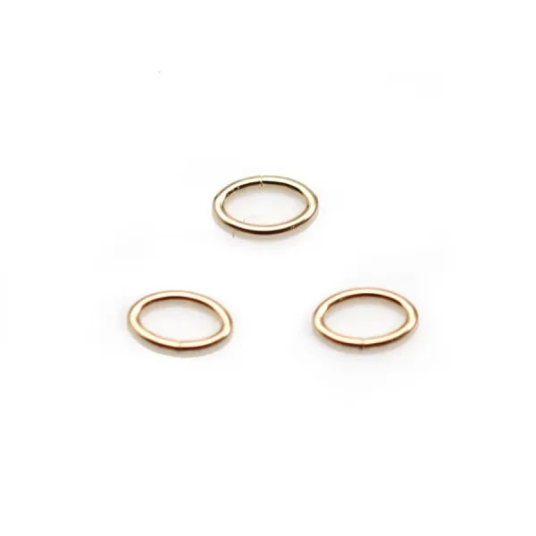 Anneau oval ouvert 0.76x4.1x6.4mm Gold Filled 14 carats x 4pcs