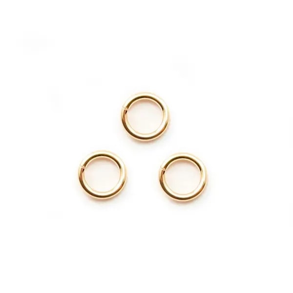 Anneau ouvert 0.64X5mm Gold Filled 14 carats X10pcs