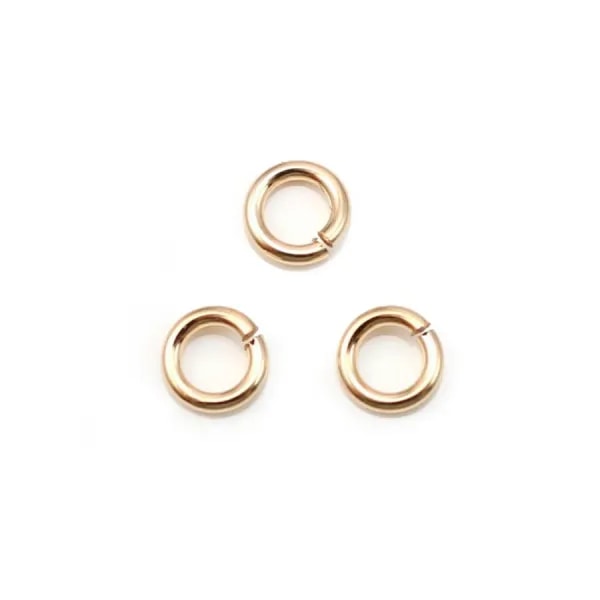 Anneaux ouvert en gold filled 14 carats 5x1.0mm x 5pcs