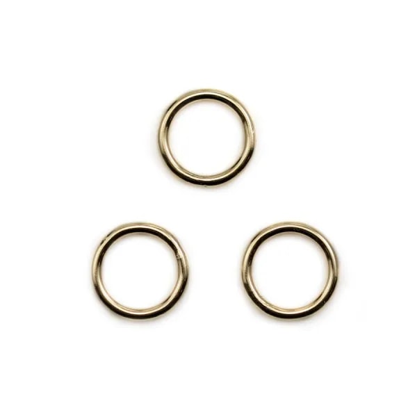 Anneau soudé en gold filled 14 carats 1x8mm x 2pcs