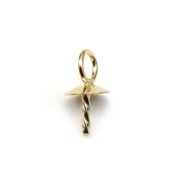 Bélière pour perle semi-percée gold filled 14carat 4mm x 2pcs