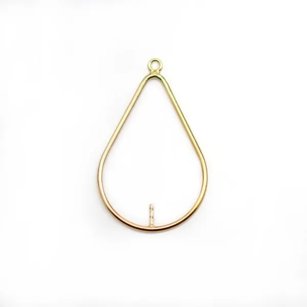 Breloque goutte 19x31x0.7mm, en gold-filled 14 carats x 1pc
