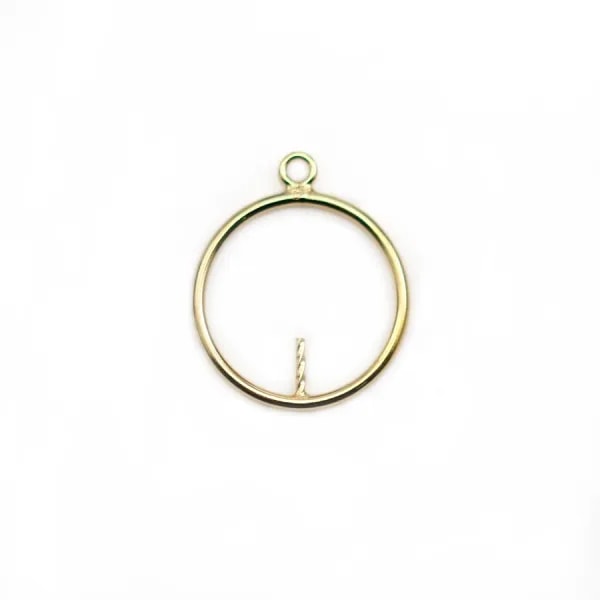 Breloque ronde 15x0.7mm, en gold-filled x 1pc