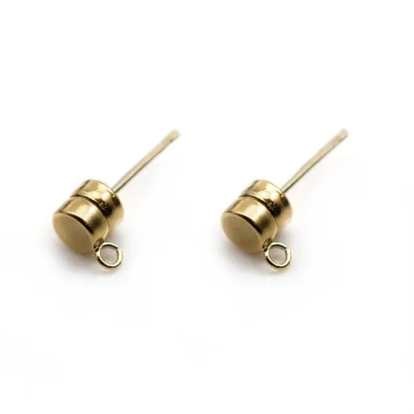 Clous d'oreilles aimanté 4.5mm en gold filled 14 carats x 2pcs