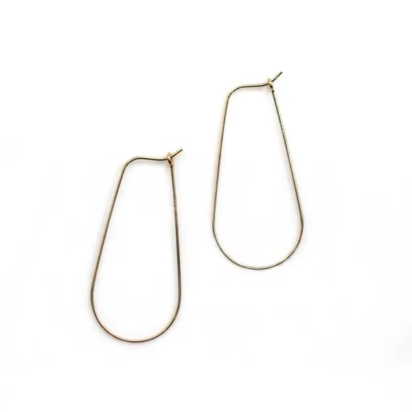 Boucles d'oreilles 17x40mm en gold filled 14 carats x 2pcs