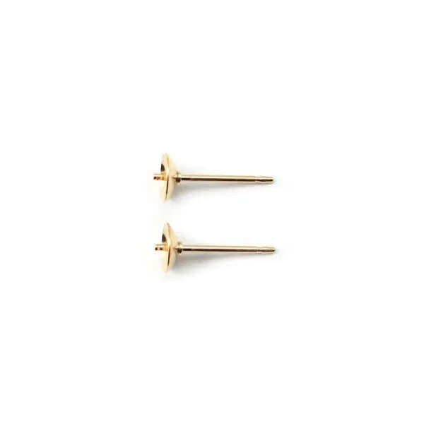 CLOU D'OEILLES DISQUE 5MM GOLD FILLED 14carat1.70G 20PCS