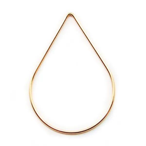 Intercalaire poire 40x27MM Gold filled 14 carat x 1pc